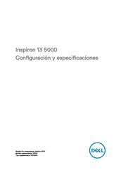 Dell Inspiron 13 5000 Serie Configuración Y Especificaciones