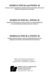 Federal Signal Corporation PSFISC-R Instrucciones Para La Instalación Y El Mantenimiento