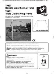 TP active fun Double Giant Swing Frame Manual De Instrucciones