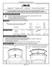 AVS Chrome Hood Shield Instrucciones De Instalación