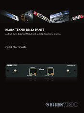 Klark Teknik DN32-DANTE Guia De Inicio Rapido