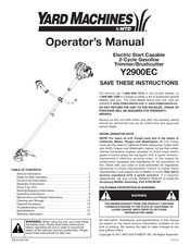 MTD Yard Machines Y2900EC Manual De Propietario Y Operador