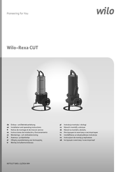 Wilo Rexa CUT Instrucciones De Instalación Y Funcionamiento