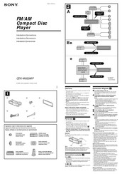 Sony CDX-M850MP Instalación / Conexiones