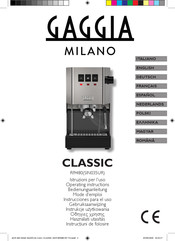 Gaggia Milano RI9480 Instrucciones Para El Uso