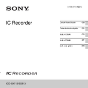 Sony ICD-SX713 Guia De Inicio Rapido