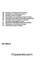 KÜPPERBUSCH KD 9850.0 Montaje Y Modo De Empleo