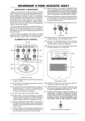 Behringer V-TONE ACOUSTIC ADI21 Guia De Inicio Rapido