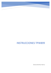 YTORA TPW899 Instrucciones