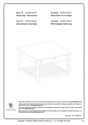 Walker Edison AF30CYSQCT Instrucciones De Ensamblaje