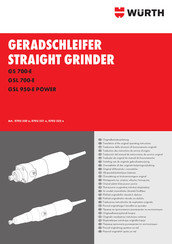 Würth GS 700-E Traducción Del Manual De Instrucciones De Servicio Original