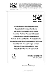 Team kalorik TKG RAC 1010 FO Manual Del Usuario