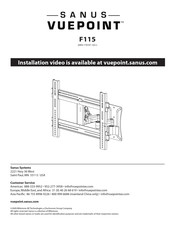 SANUS VuePoint F115 Manual De Instalación