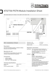 Interlogix ATS7700 PSTN Manual De Instalación