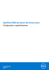 Dell OptiPlex 5090 Configuración Y Especificaciones