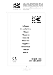 Team kalorik TKG FT 1008 Manual Del Usuario