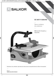 SALKOR CC 607/1 Manual De Usuario Y Garantía