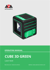 ADA INSTRUMENTS CUBE 3D GREEN Manual Del Usuario