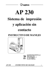 Leptons AP 230 Instructivo De Manejo