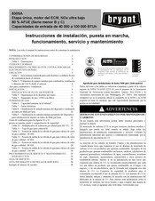 Bryant 830SA Instrucciones De Instalación, Puesta En Marcha, Funcionamiento, Servicio Y Mantenimiento