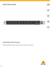 Behringer EURORACK PRO RX1602 Manual De Usuario