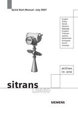 Siemens SITRANS LR460 Puesta En Marcha Rapida