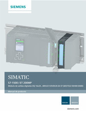 Siemens SIMATIC S7-1500 Manual De Producto