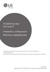 LG PCS400R Servidor Pro:Centric Instalación Y Configuración