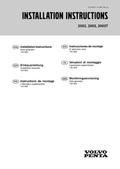 Volvo Penta 2003T Instrucciones De Montaje