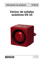 Bosch DS 10 Informacion De Producto