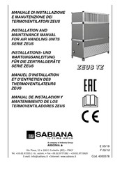 Sabiana ZEUS TZ Manual De Instalación Y Mantenimiento