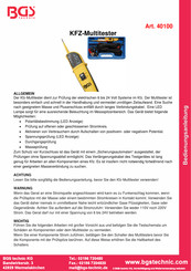 BGS technic 40100 Manual De Instrucciones