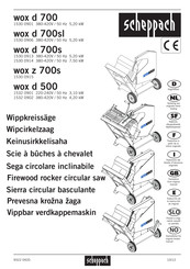 Scheppach wox d 700s Traducción De La Instrucción De Original