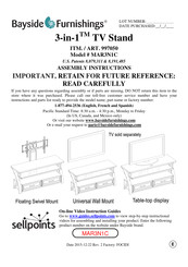 Bayside Furnishings 997050 Instrucciones De Ensamble