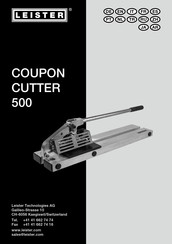 Leister COUPON CUTTER 500 Manual De Instrucciones