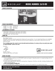 Decolav 5610-RD Manual Del Usuario