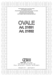 Gessi OVALE 21631 Manual Del Usuario