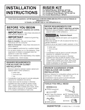 GE RISER KIT Instrucciones De Instalación