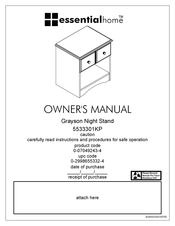 Essential Home 5533301KP Manual Del Propietário