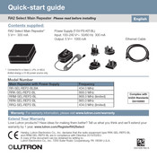 Lutron RA2 Select RRN-SEL-REP2-BL Guía De Inicio Rápida