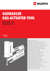 Würth DIGA WO-1/21 Traducción Del Manual De Instrucciones De Servicio Original
