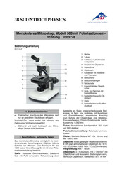 3B SCIENTIFIC PHYSICS 500 Manual De Instrucciones