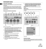 Behringer MICROAMP HA400 Manual De Instrucciones