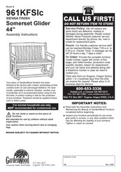 Whittier Wood Products GardenWood Furniture Somerset 961KFSIc Instrucciones Para Armar