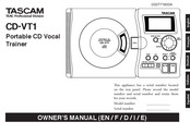 Teac TASCAM CD-VT1 Manual Del Propietário