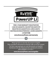 Accessory Power ReVIVE Serie Instrucciones De Operación