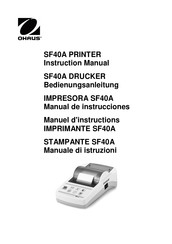 OHAUS SF40A Manual De Instrucciones