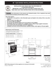 Tappan TGF657BFW9 Instrucciones De Instalación