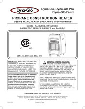 GHP Group Dyna-Glo RA18LPDGP Manual Del Usuario E Instrucciones De Funcionamiento