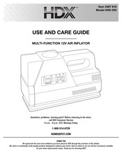 HDX HD-005 Guía De Uso Y Cuidado